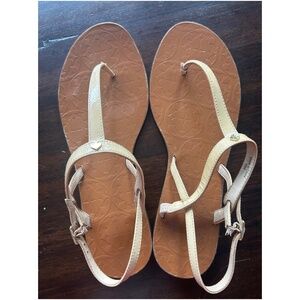 Kate Spade Citrine Nude flat sandal sz 10M